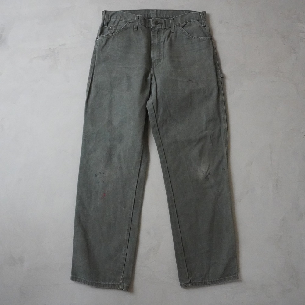 Vintage Dickies Carpenter Pants 36x31 Mens Green Canvas Skater Workwear 90s